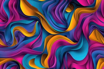 Poster - Vibrant abstract shapes in colorful pastel tones. Modern fluid design. Digital artwork of abstract artwork with vibrant colorful water color splashing and staining on background. Fluid pattern. AIG51.