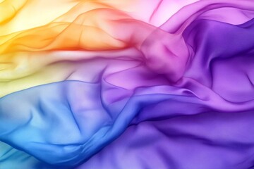 Poster - Colorful Gradient Fabric Texture in Soft and Flowing Drapery