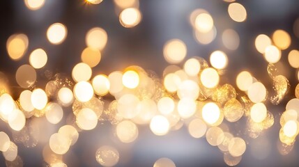 Poster - Glowing Bokeh Background with Warm Light Effects Creating a Soft Atmosphere : Generative AI