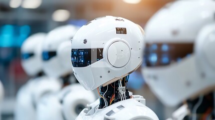 Leinwandbilder - Robotic humanoid figure designed with advanced technology showcasing innovation in artificial intelligence and automation : Generative AI