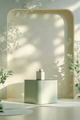 Poster - modern minimalist decor featuring soft shadows and natural elements in a serene setting