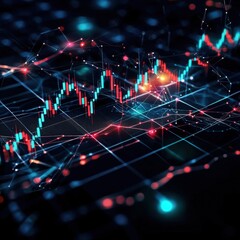 Poster - Abstract Digital Data Visualization with Graph Lines
