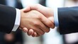 © Generative AI - Professional Business Partners Engaging in a Firm Handshake : Generative AI