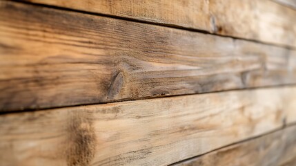 Aufkleber - Textured Wooden Wall Background with Warm Tones for Interior Design : Generative AI