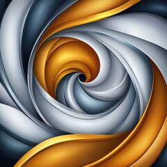 Poster - dynamic spiral design abstract art digital composition modern aesthetics close-up view visual concep