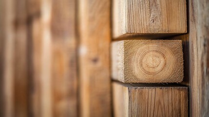 Poster - CloseUp Image of Wooden Planks Showing Natural Grain and Texture : Generative AI