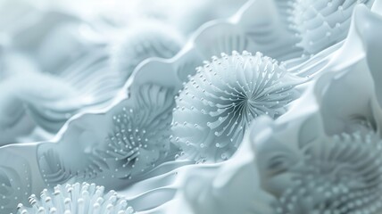 Fototapete - Abstract picture micro particle in geometric shape represent data flow. Vivid flowing object with high tech texture, create digital effect scene perfect for energetic, fantasy wallpaper design. AIG53.
