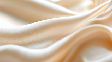 Leinwandbilder - Elegant closeup of soft silky fabric displaying delicate drapes and textures in natural light : Generative AI