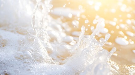 Poster - Dynamic water splashes capturing the essence of freshness and vitality in sunlit spray : Generative AI