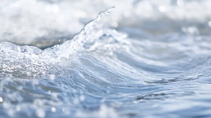 Aufkleber - Gentle waves flowing on the surface of water under natural daylight conditions : Generative AI