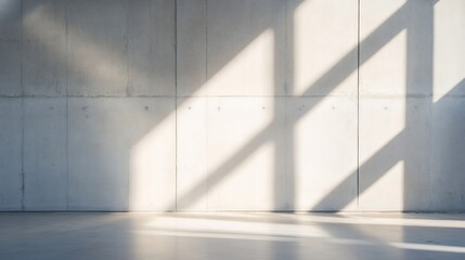 Poster - Stylish modern concrete wall with dramatic lighting shadows creating an artistic and minimalistic atmosphere : Generative AI