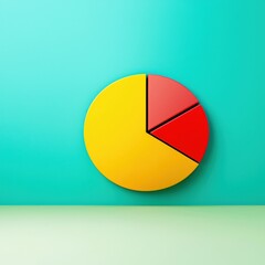 Poster - Colorful Pie Chart on a Minimalist Background