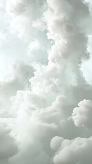Aufkleber - Puffs of white clouds drift gracefully across the serene sky, illuminated by the warm glow of early morning sunlight. The atmosphere feels tranquil and inviting as day begins anew