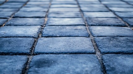 Aufkleber - Close-up view of textured cobblestone pavement with a rustic charm : Generative AI