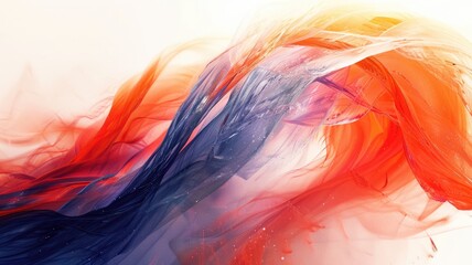 Poster - This abstract image showcases flowing colors that create a dynamic and vibrant composition. The soft textures and bright hues evoke emotion and creativity, perfect for various design needs.