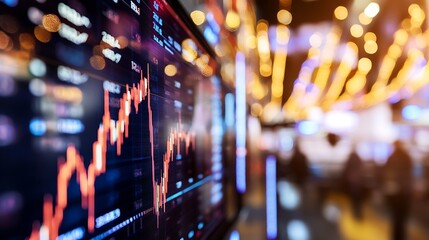 Poster - Dynamic financial data visualization showcasing stock market trends and analysis in a modern financial environment : Generative AI