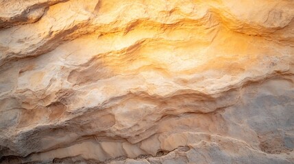 Poster - Textured Natural Stone Surface with Warm Lighting for Background Use : Generative AI