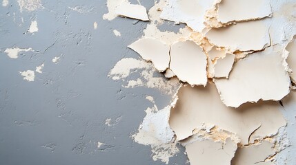 Poster - Close Up of Cracked and Peeling Wall Paint in Urban Setting : Generative AI