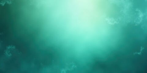 Poster - Teal and Green Gradient Background with Soft Cloudy Texture