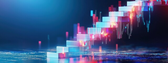 Poster - Digital Staircase of Financial Growth and Progression