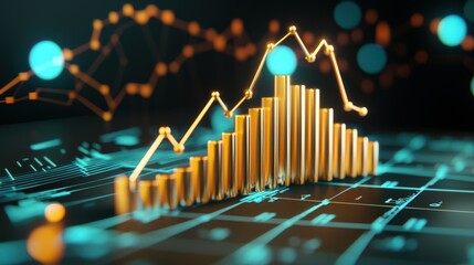 Poster - dynamic financial data visualization concept