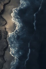 Wall Mural - Alien Coastline, Dark Clouds