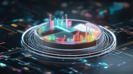 Poster - Futuristic Data Visualization with Colorful Graphs