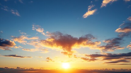 Poster - Breathtaking sunset with vibrant clouds creating a dramatic sky reflecting natural beauty : Generative AI