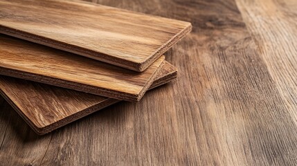 Aufkleber - Close-up of wooden planks showcasing rich textures perfect for interior design and renovation projects : Generative AI