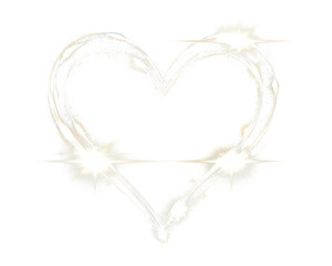 Wall Mural - png heart symbol lights illustration decoration.