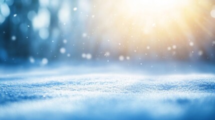Poster - Softly falling snowflakes shimmer in the gentle light of dusk, creating a tranquil winter wonderland filled with peace and serenity