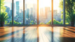© xuan - Interior with City Skyline and Sunlight