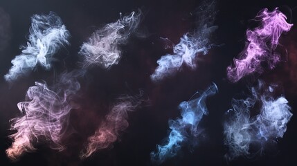 Canvas Print - evocative smoke and dust effect overlays for digital photography and design, featuring artistic hazy