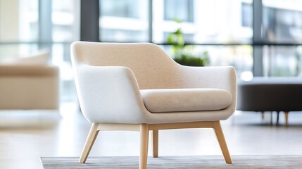 Poster - Elegant Modern Chair in a Bright and Stylish Interior Space : Generative AI
