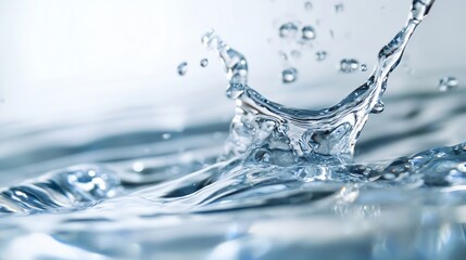 Poster - Dynamic and mesmerizing splash of water creating beautiful patterns in liquid : Generative AI