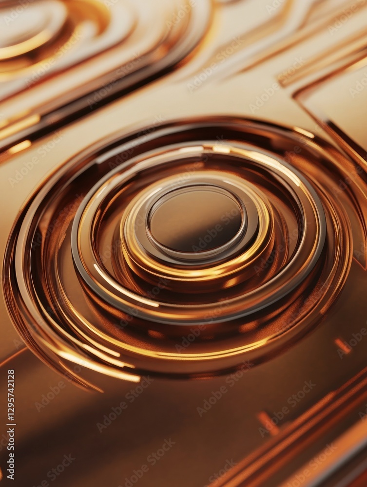 Sepia digital button background. Technology and inovation concept. 3D ...