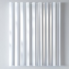 Poster - Abstract White Vertical Stripes: Modern Minimalist Wall Art with Light and Shadow Play