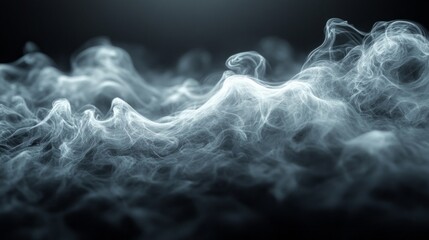 Poster - Mysterious and enchanting, tendrils of fog weave through the air, forming soft, flowing shapes that evoke a sense of serenity and wonder. The dim light accentuates the ethereal quality of this scene