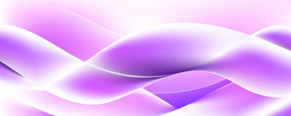 Poster - Purple pink and white waves abstract background