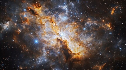 Wall Mural - stunning colorful galaxy in deep space with bright stars and gas clouds