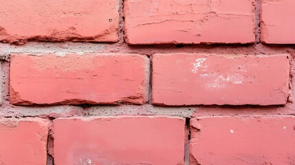 Poster - Rustic Red Brick Wall Texture with Distinctive Color Palette Highlighting Unique Features : Generative AI