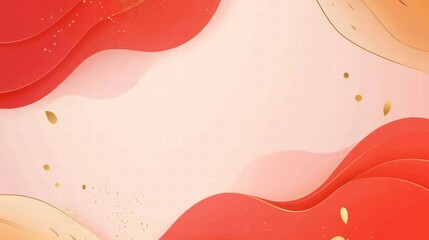 Poster - abstract wave design: a vibrant and elegant abstract design featuring dynamic wavy shapes in shades 
