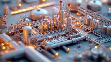 Poster - 3d model of a cityscape featuring detailed buildings and urban elements in a digital environment