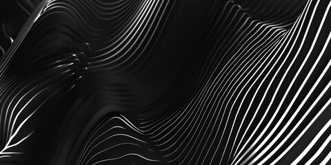 Poster - Abstract geometric shapes with transparent overlapping lines on a white background. Background image of line art with monochrome filter. Digital art for modern and minimalistic design. AIG51.