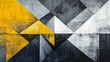 © Sarvana - Geometric abstract art in shades of grey and yellow with a modern look