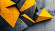 © Sarvana - Geometric abstract art in shades of grey and yellow with a modern look