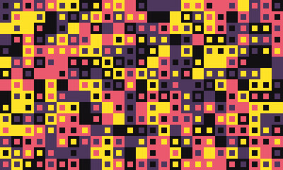 Fototapete - Textured cube pattern with colourful tiles and elegant symmetry. Ideal for graphic design projects, backgrounds, and trendy decorative material.