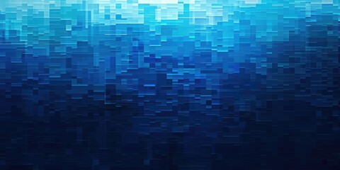 Poster - Abstract blue squares pattern with glowing digital effects. Futuristic background for technology design. Background image of glowing cube floating in blue background. Technology innovation. AIG51.