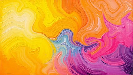 Poster - Colorful abstract wave pattern with a vibrant and artistic design