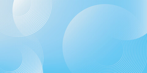 Wall Mural - abstract minimalist banner background, pastel colorful, blue and white gradations. circle effect sty